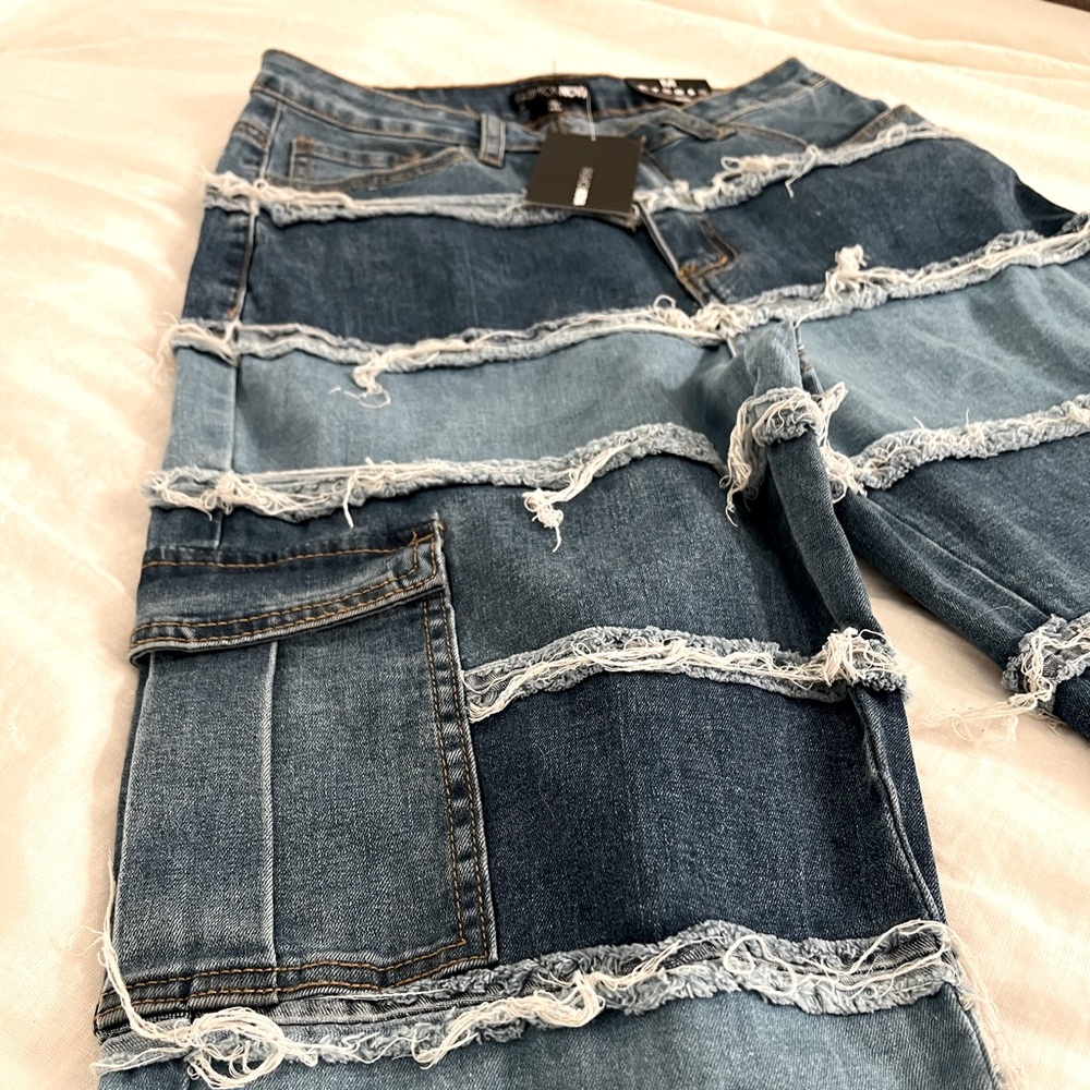 Fashion Nova  Patchwork Jeans